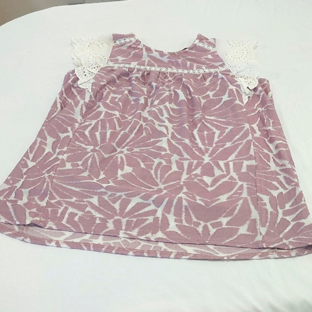 RAIN Women's Mauve  Patterned Tank Top.new Condition.Sizre Large